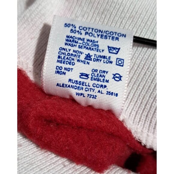 Vintage Jerzees Cat Graphic Sweatshirt "Purrfection" L Red Unisex - Picture 6 of 6